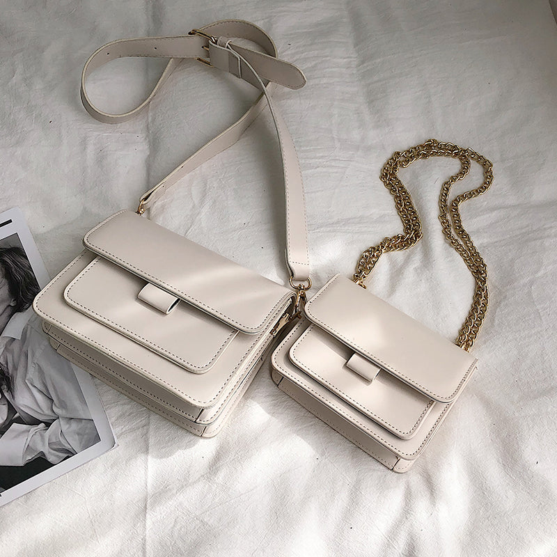 Chain Strap Shoulder Crossbody Small Square Bag