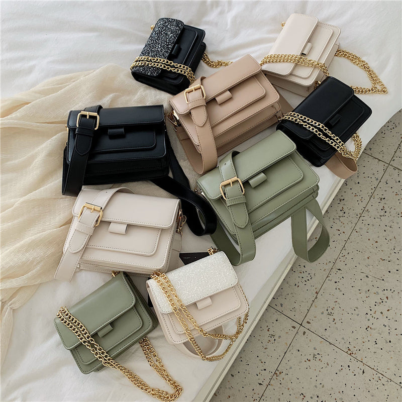 Chain Strap Shoulder Crossbody Small Square Bag