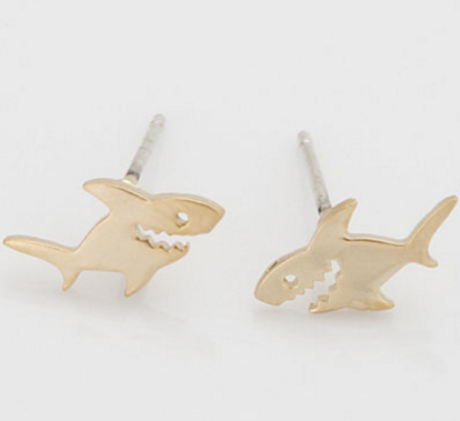 Animal Earrings, Shark Studs, Star Earrings