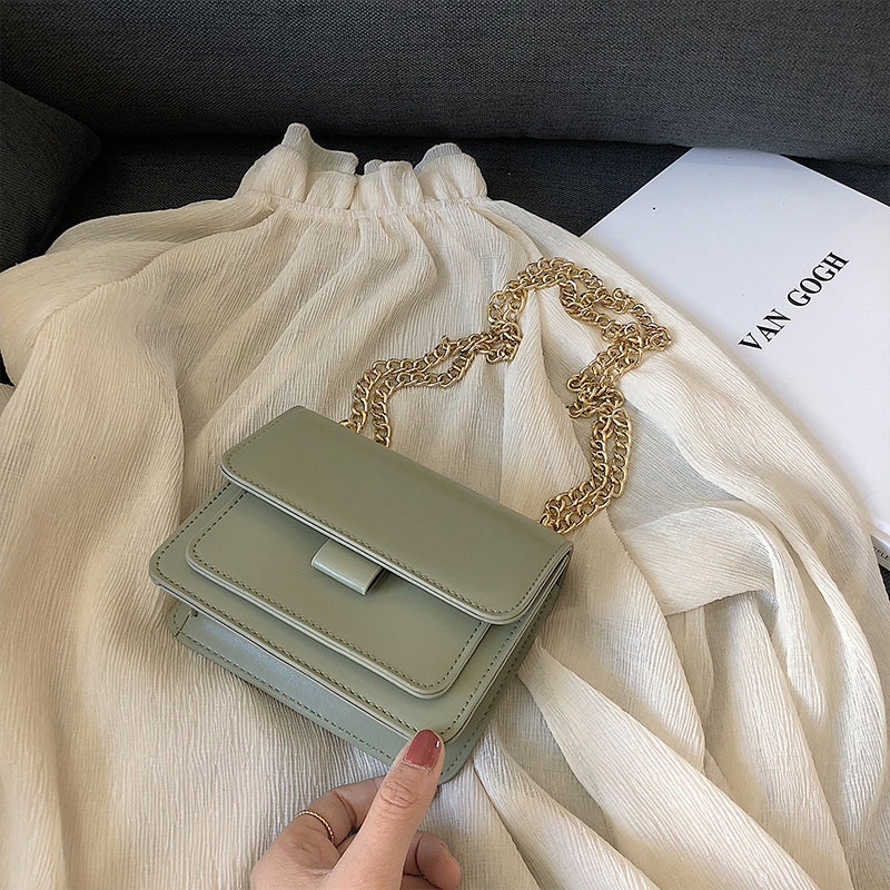 Chain Strap Shoulder Crossbody Small Square Bag