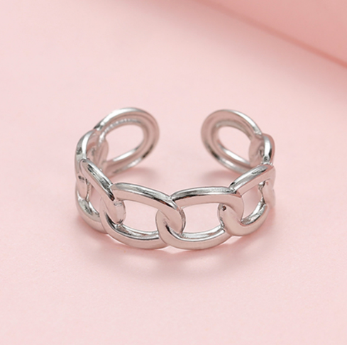 Gold-Plated Stainless Steel Ring for Women