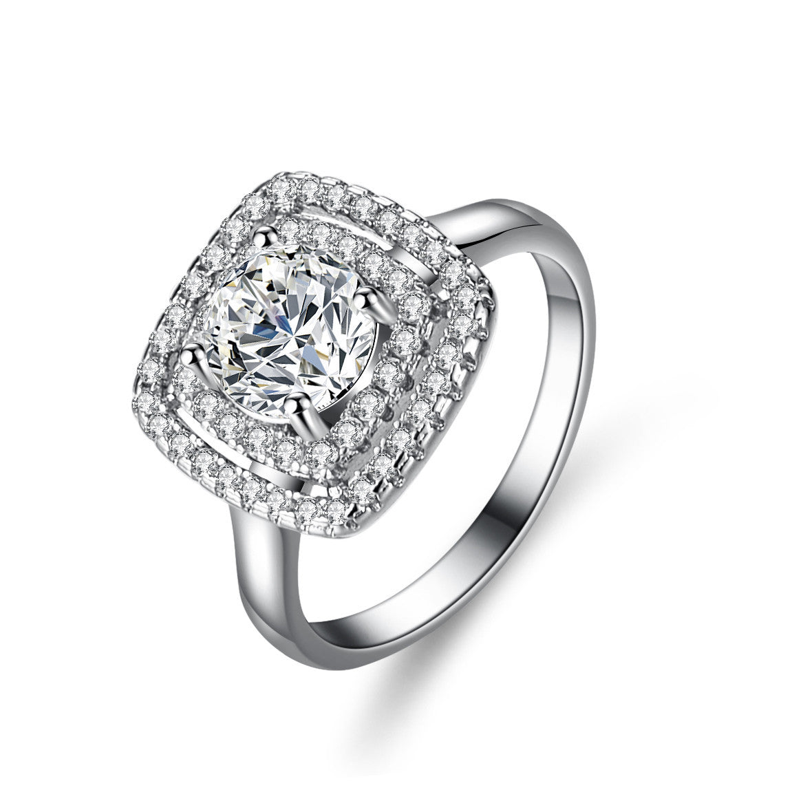 1 Carat Six-Claw Copper Zircon Ring